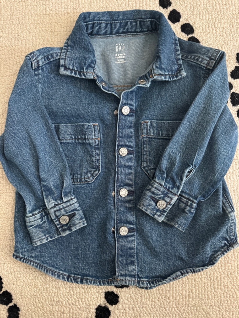 GAP Kids Denim Button-Up Jacket - Blue